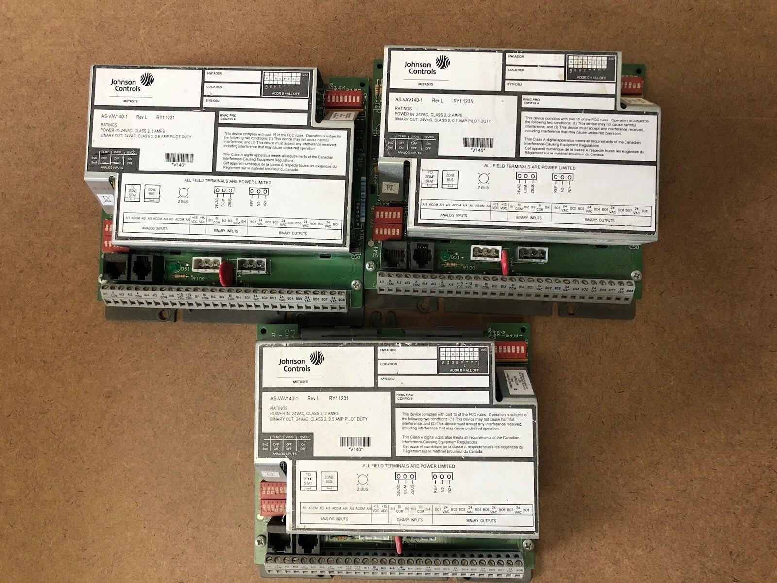 JOHNSON CONTROLS AS-VAV140-1 Variable Air Volume Box Controller