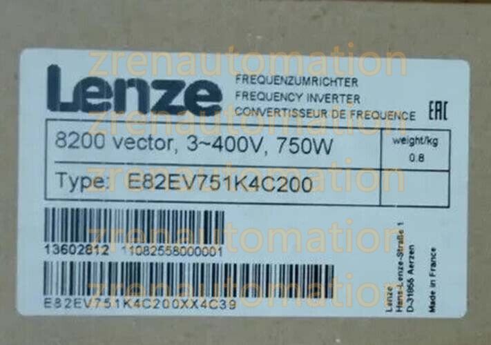 E82EV751K4C200 LENZE E82EV751-4C200 Inverter 8200 Vector 0.75kW New