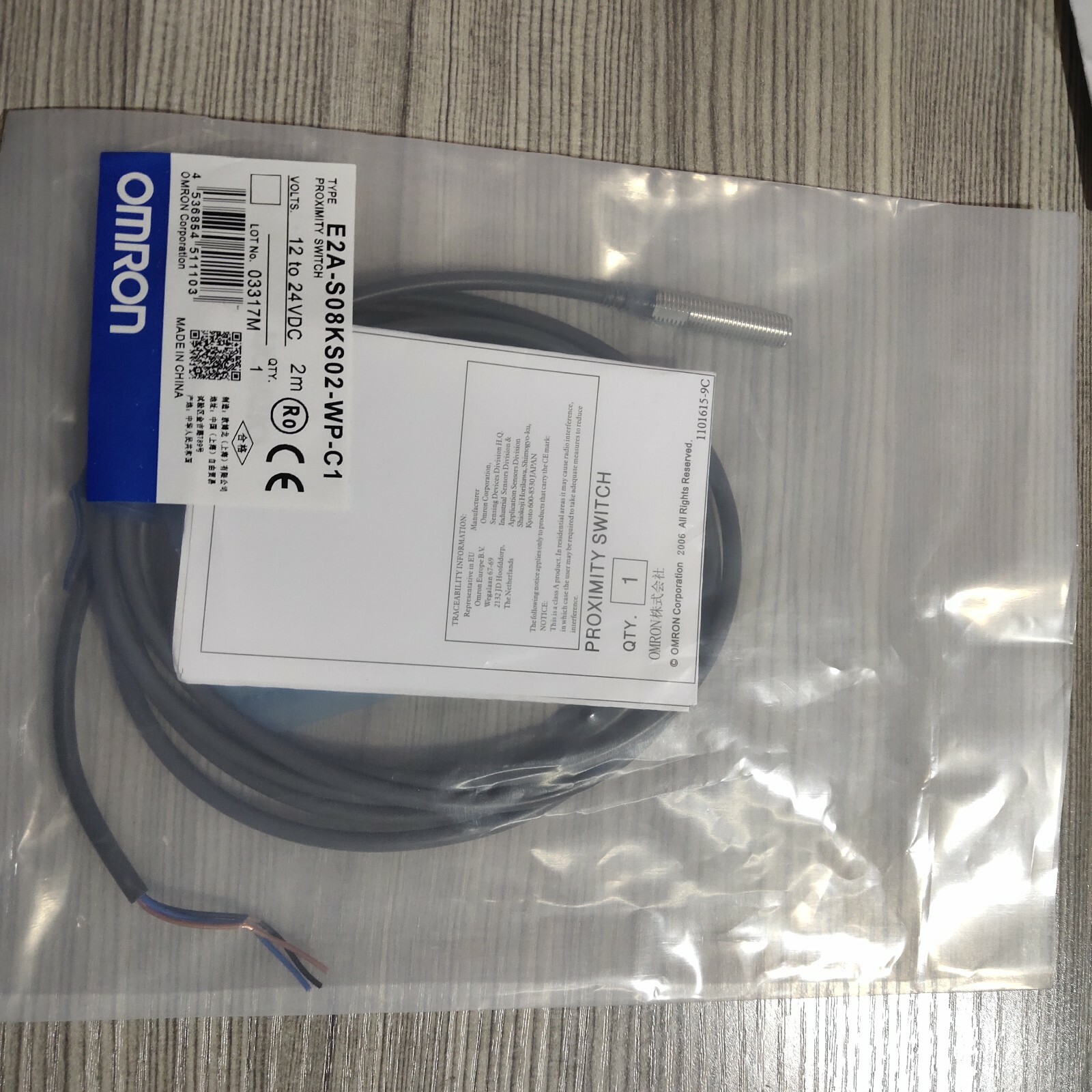 1PC NEW Omron proximity switch E2A-S08KS02-WP-C1