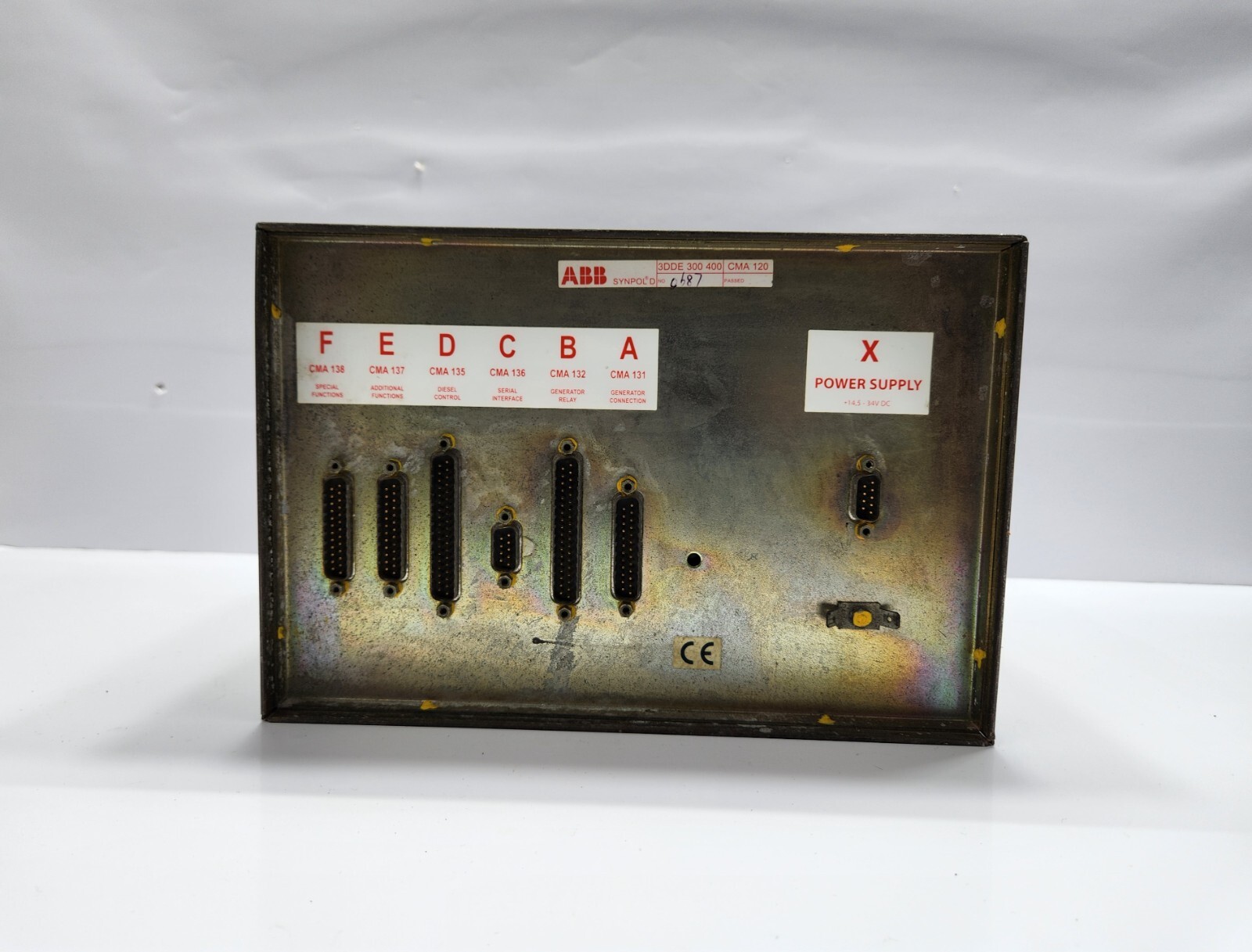 ABB SYNPOL D CMA 120 CONTROLLER PANEL WITH CMA131 CMA135 CMA132 CMA136