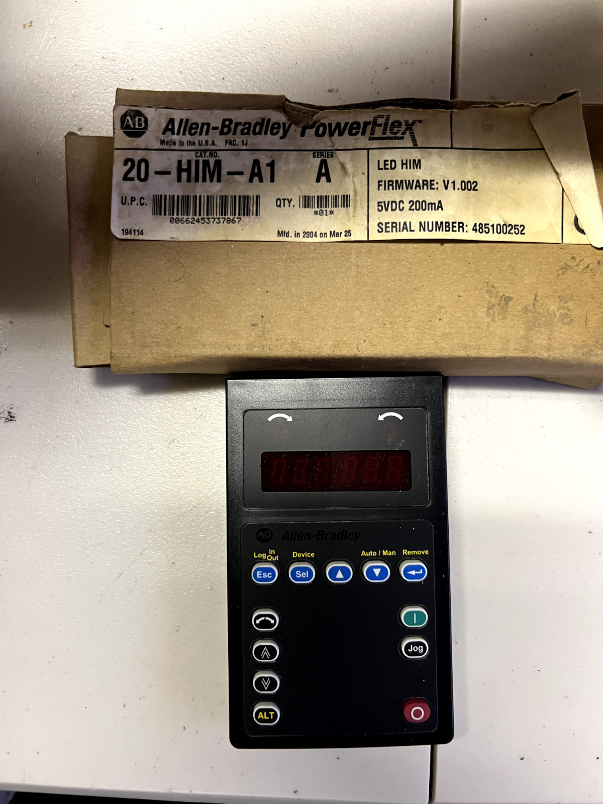 ALLEN BRADLEY 20-HIM-A6 SERIES A HUMAN INTERFACE MODULE 5 VDC 200mA