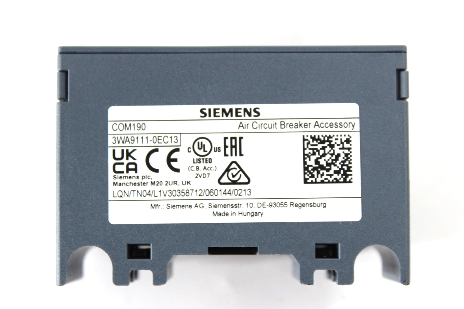 Siemens Air Circuit Breaker Accessory COM190, 3WA9111-0EC13 NEW