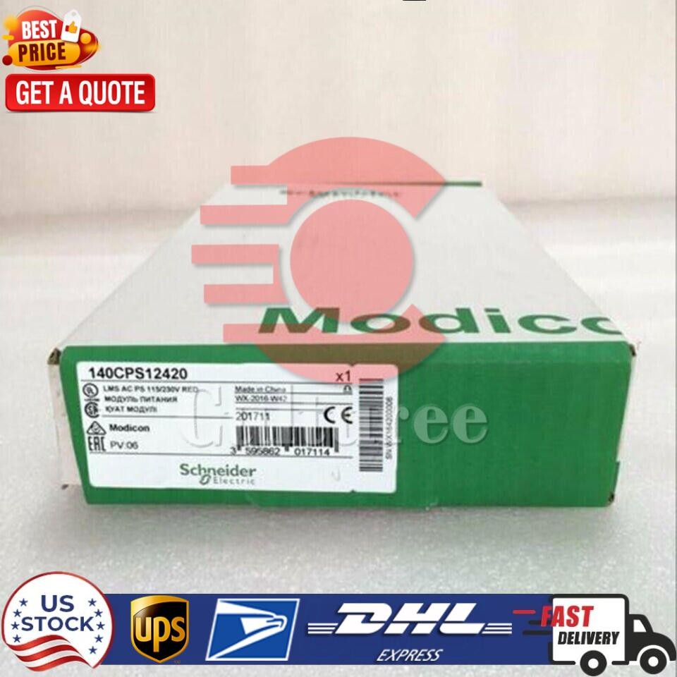 New In Box Schneider 140CPS12420 140 CPS 12420 PLC Power Supply Free Shipping