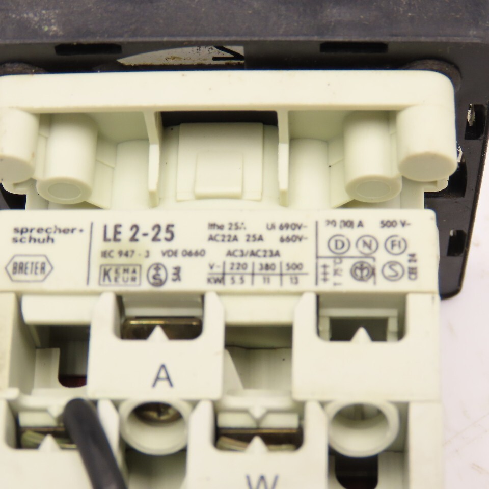 Sprecher + Schuh LE2-25 3 Position Rotary Cam Switch 660V 25A 13kW