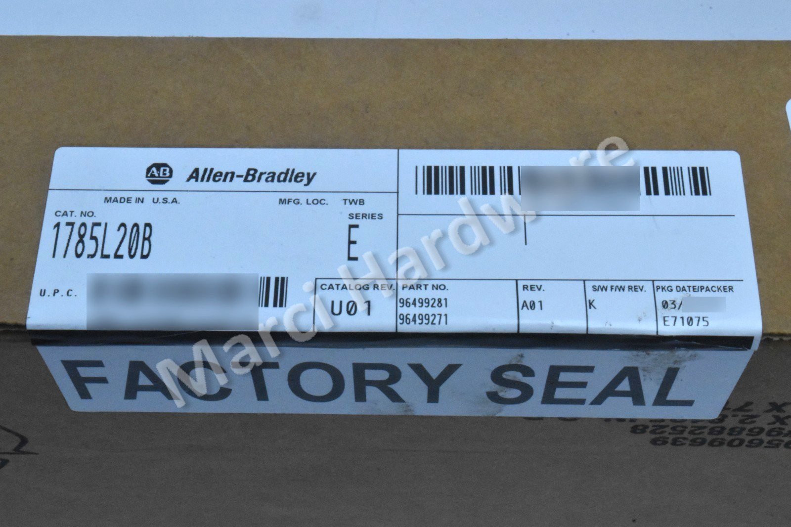 SEALED Allen Bradley 1785-L20B Ser E PLC-5/20 16K Word SRAM 1785-L20B/E