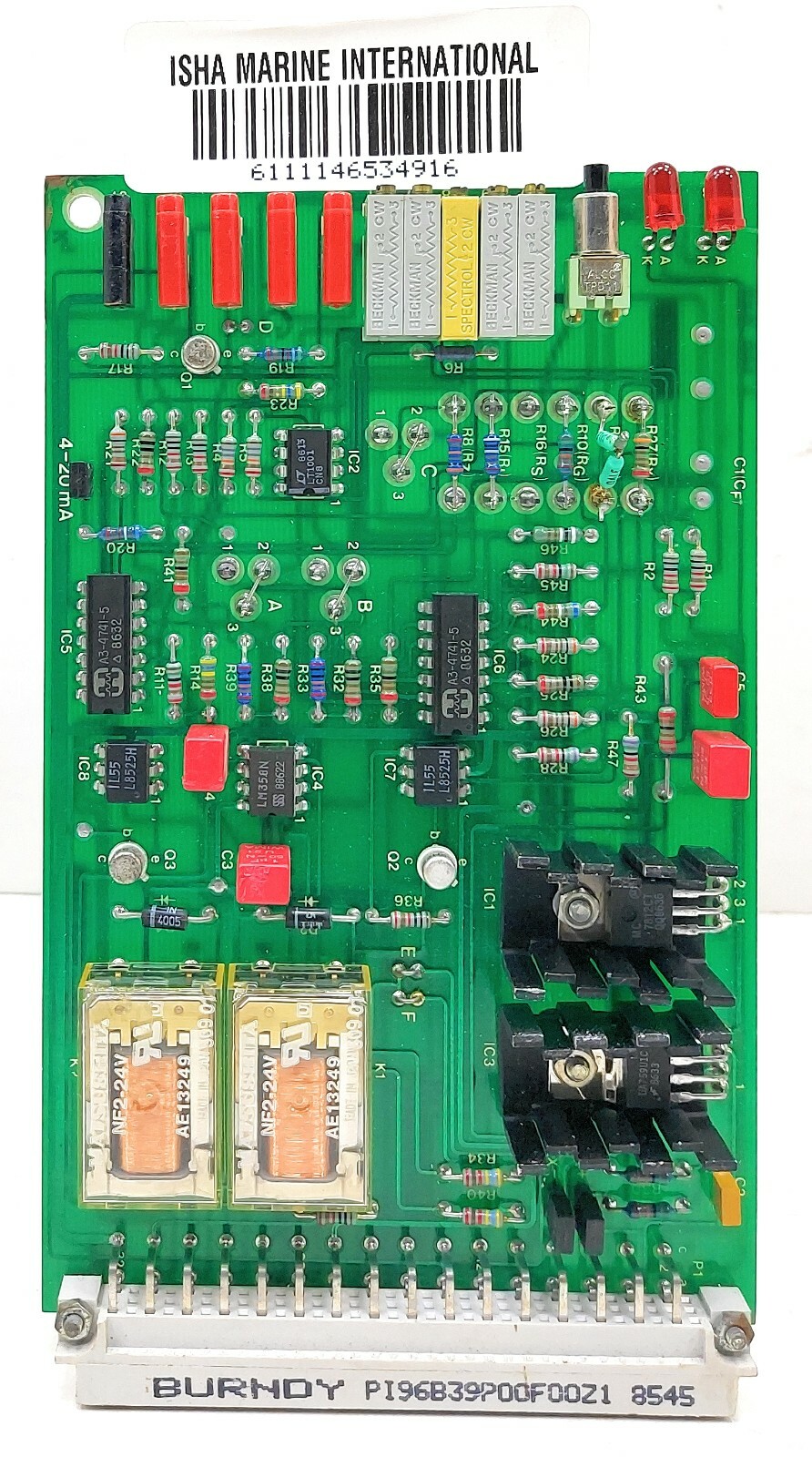 Bofors Elektronik H-2-KMC Burndy PI96B39P00F00Z1 8545 PCB Circuit PC Card