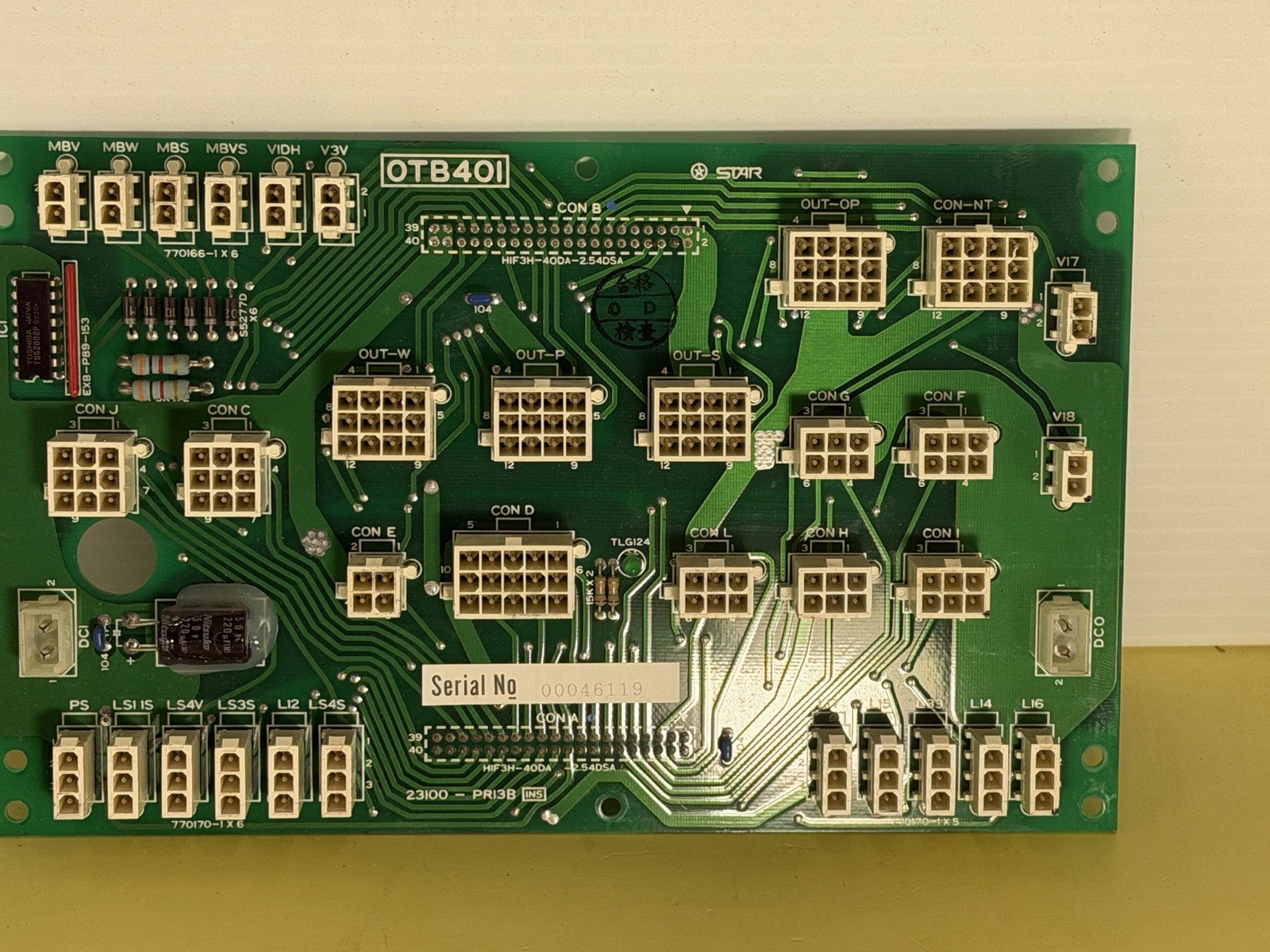 Star Automation 23100-PR13B Seiki Robot Control Circuit Board OTB401 0TB401