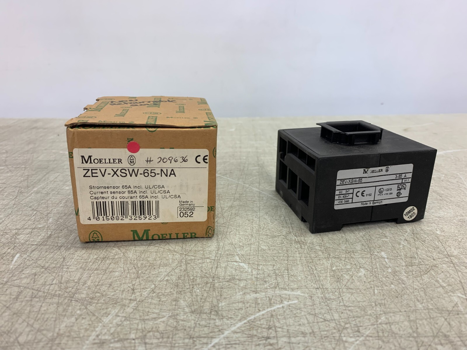 EATON 232592 Moeller ZEV-XSW-65 Overloard Relay Current Sensor 3-65A with ZEV
