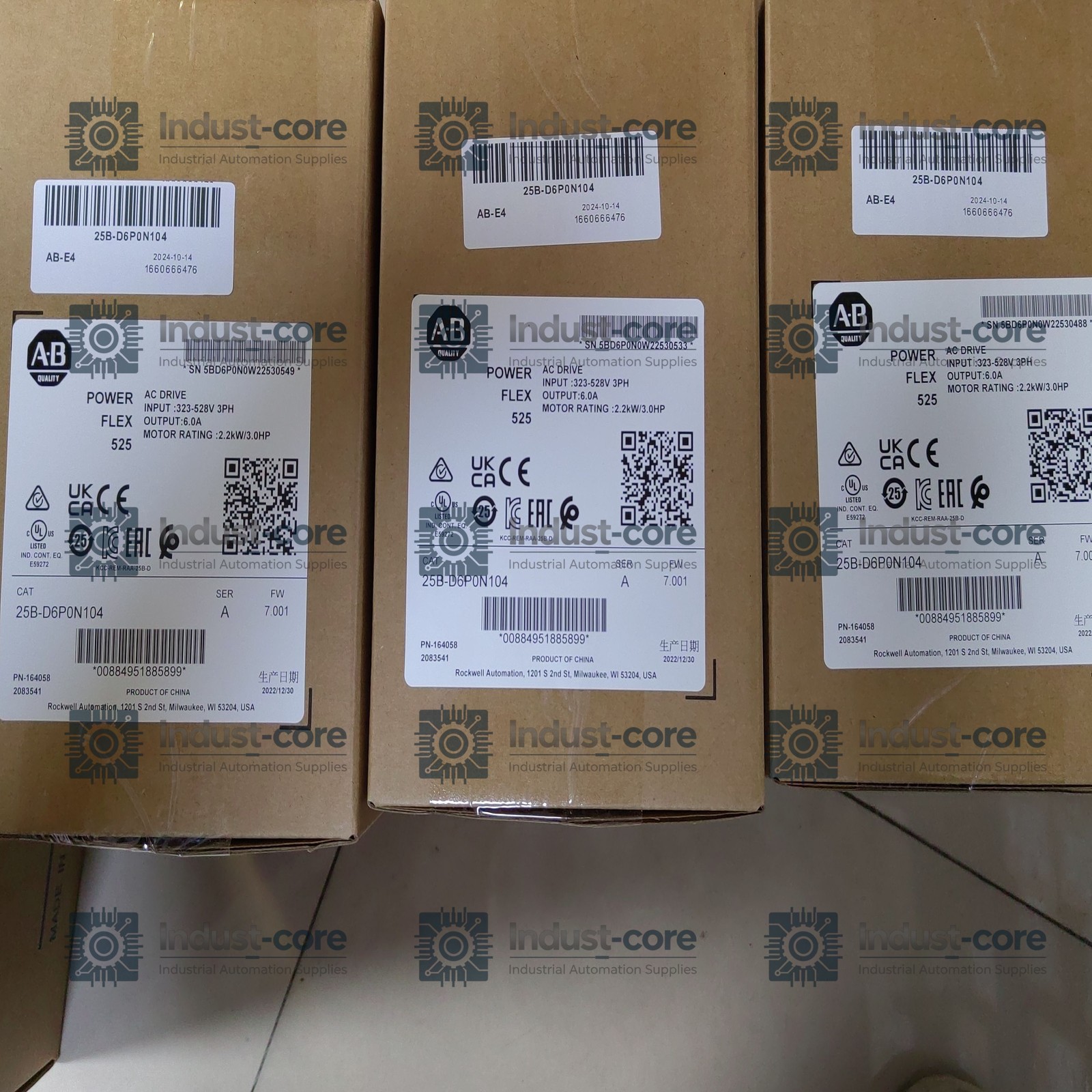 NEW 25B-D6P0N104 525 2.2kw (3hp) Ac Drive
