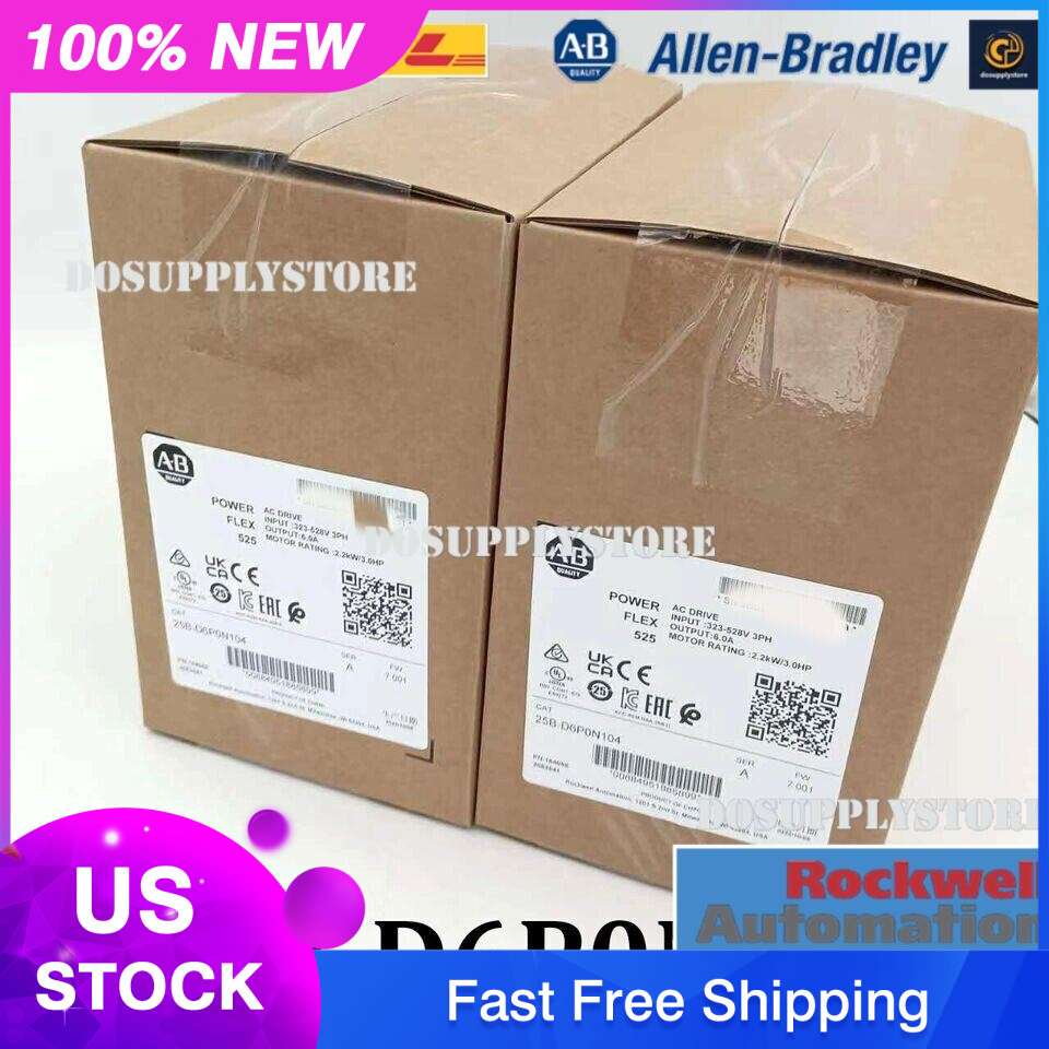 Allen Bradley 25B-D6P0N104 A PowerFlex 525 AC Drive 480V 3HP 25BD6P0N104 New