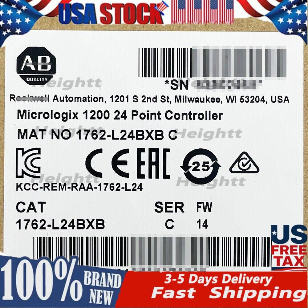 New AB 1762-L24BXB MicroLogix 1200 24 Point Controller 1762L24BXB US Free Tax
