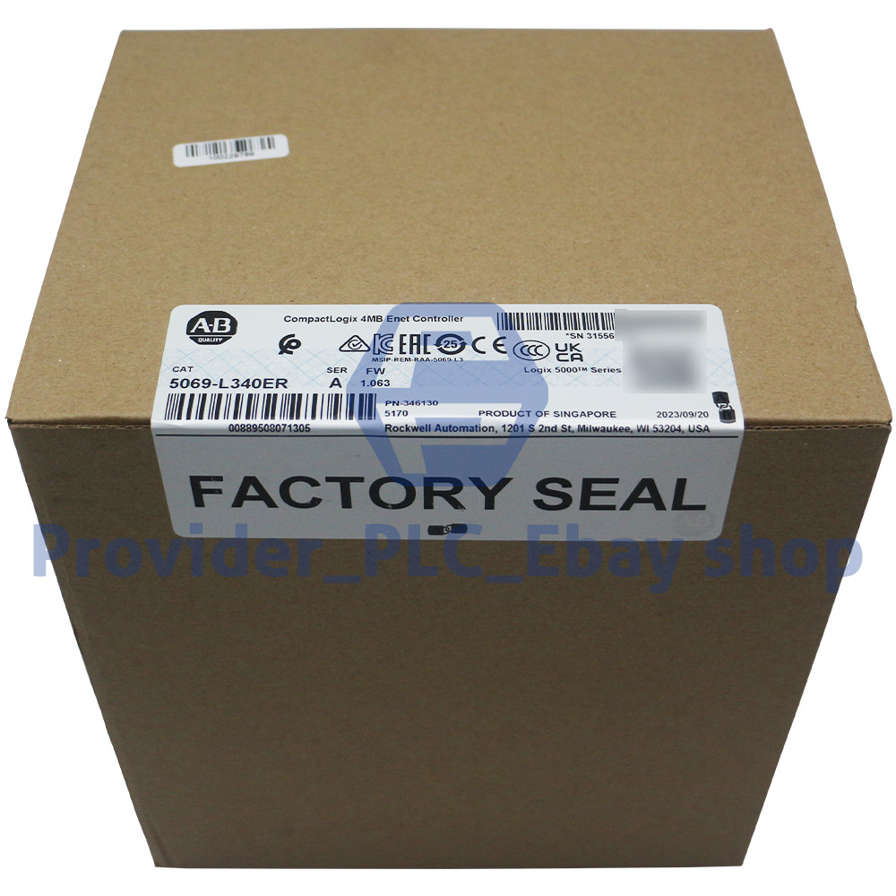 New Allen Bradley 5069-L340ER CompactLogix Enet Controller 4 MB User Memory