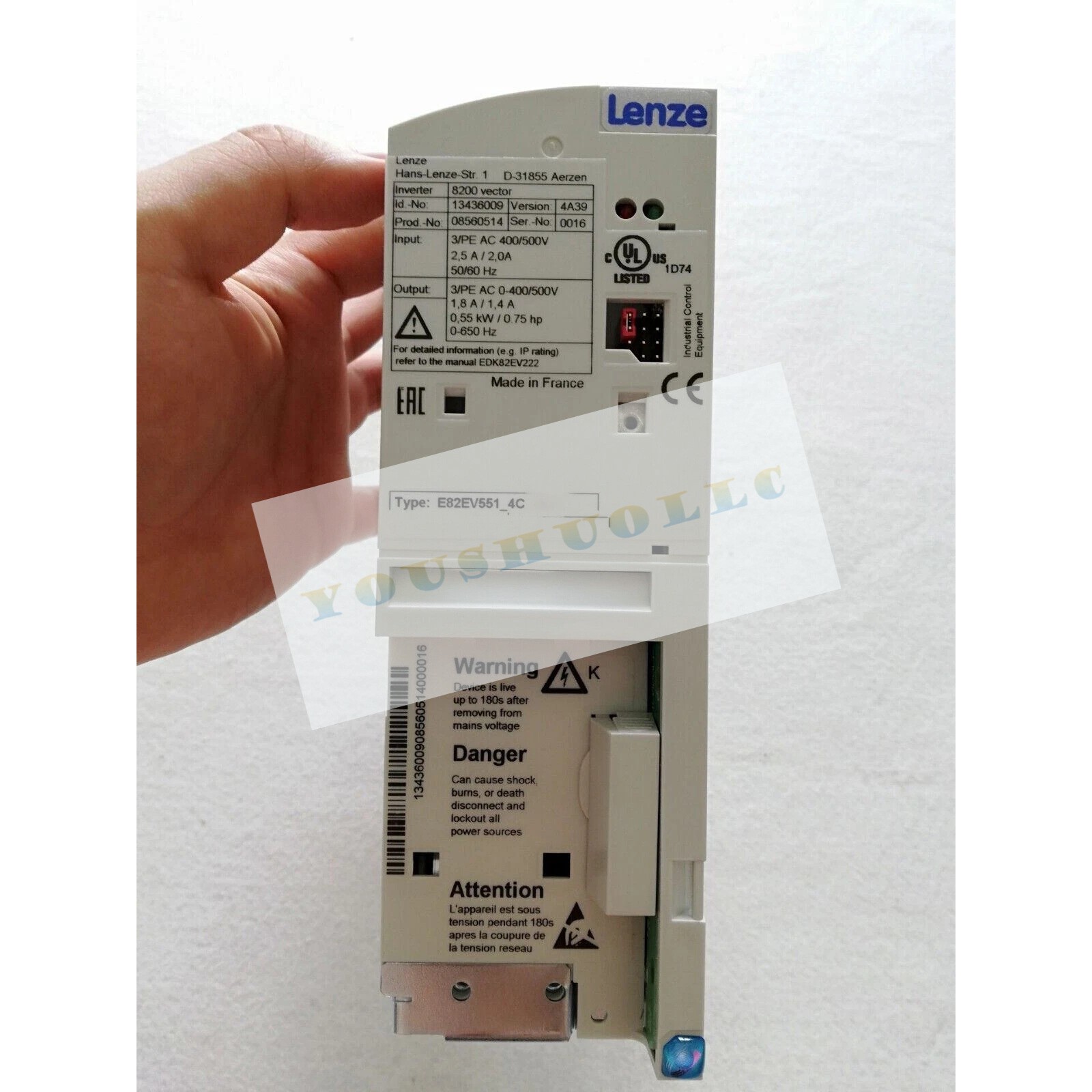 US FREE TAX LENZE E82EV551K4C NEW LENZE E82EV551_4C Inverter 8200 Vector 0.55kW