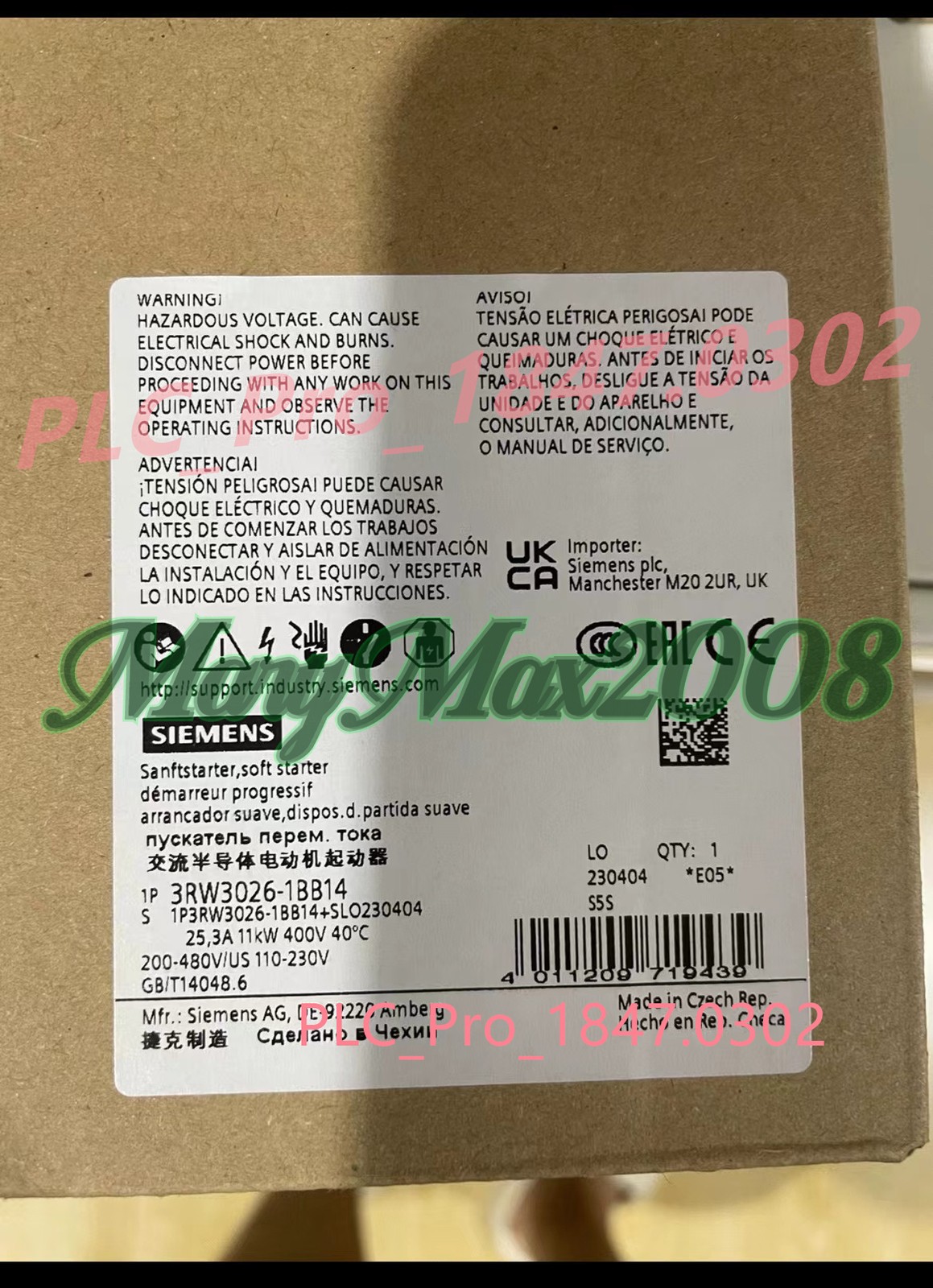 3RW3026-1BB14 1PCS Brand New Siemens 3RW3 026-1BB14 Quality Assurance Fast ship