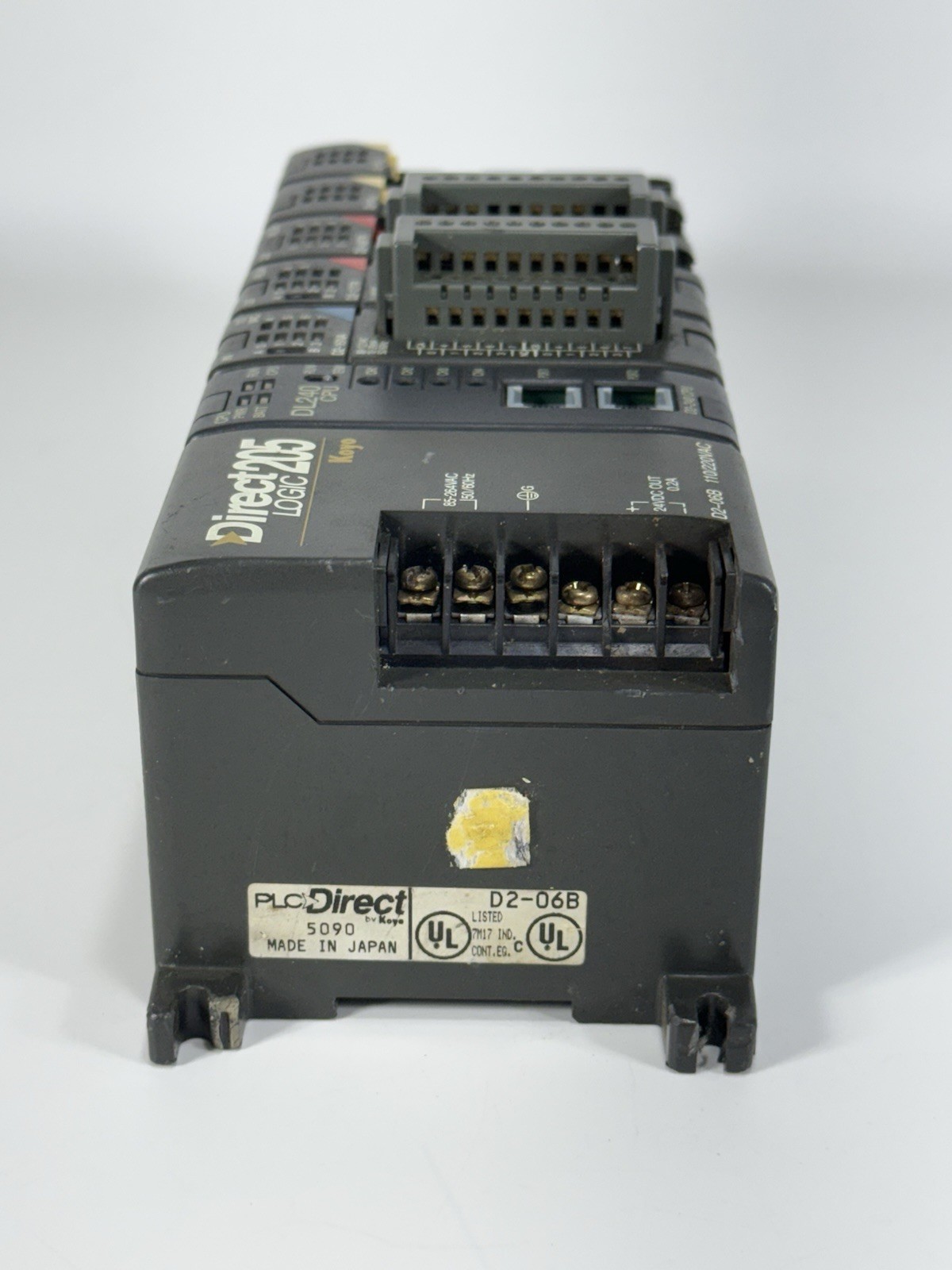 Koyo Direct Logic Automation Direct 205 w/ DL240 CPU, D2-16NA, D2-12TR – AS/IS
