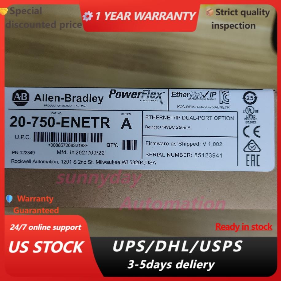 Factory Sealed Allen-Bradley 20-750-ENETR 750 2-P ENet/IP Module AB US Free Tax