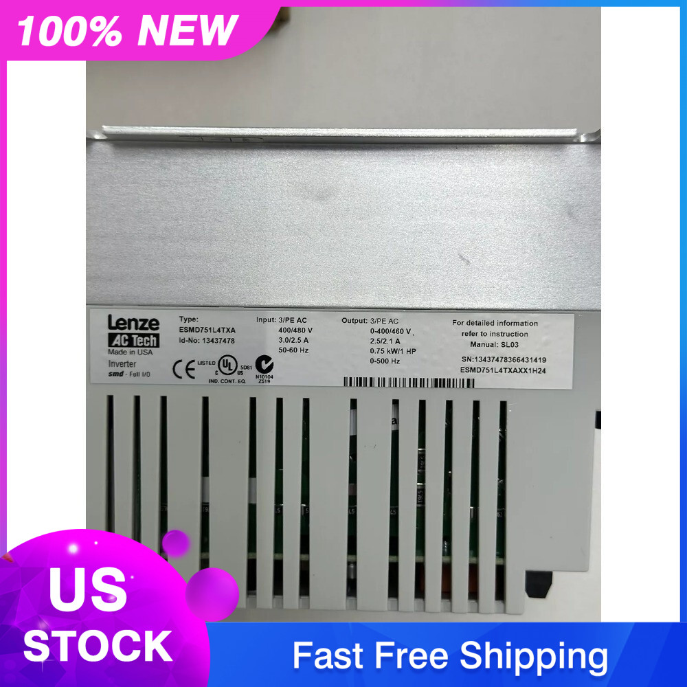 LENZE NEW frequency converter ESMD751L4TXA 380V 0.75KW 1PC