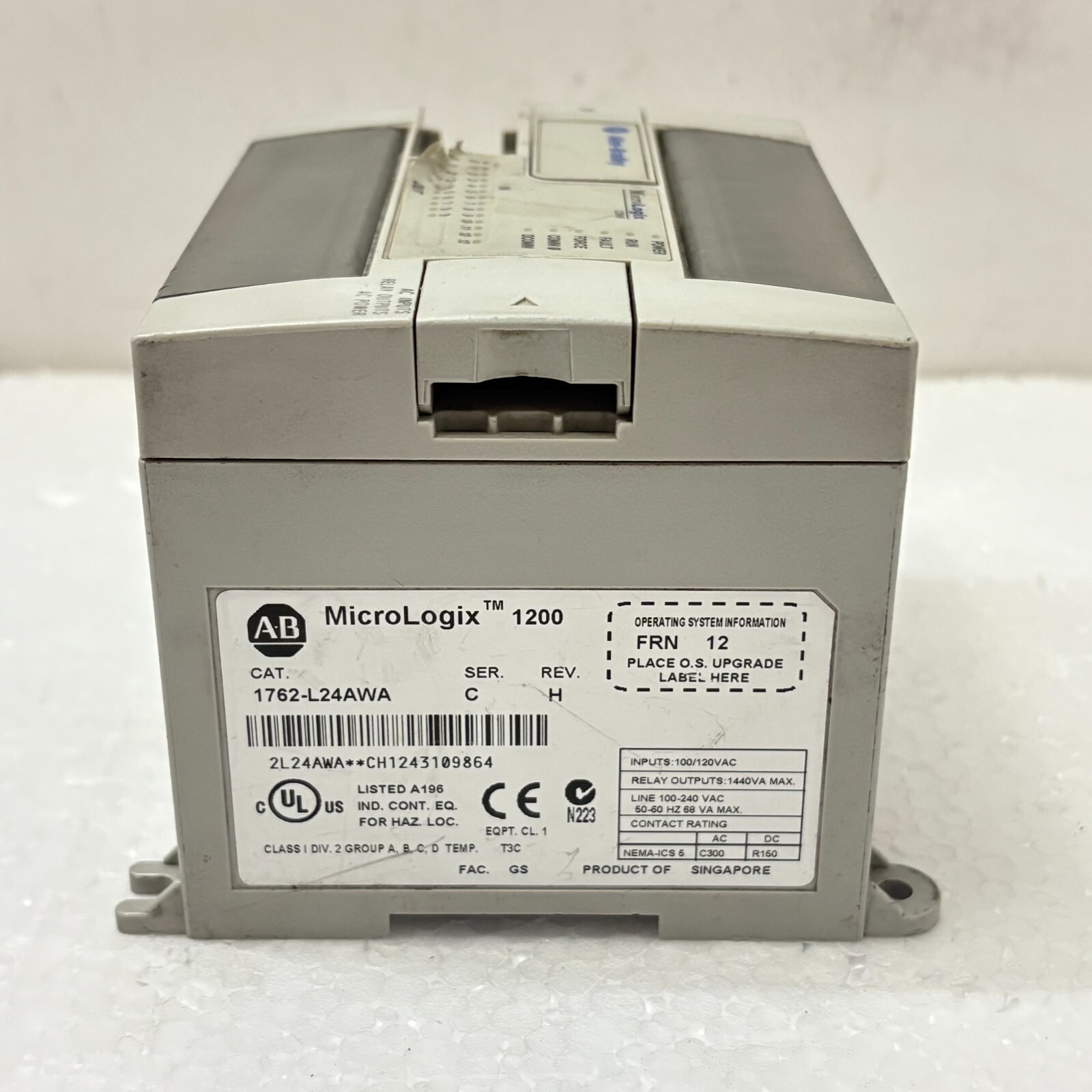 Allen Bradley 1762-L24AWA /C MicroLogix 1200 AC Power Controller (USED)