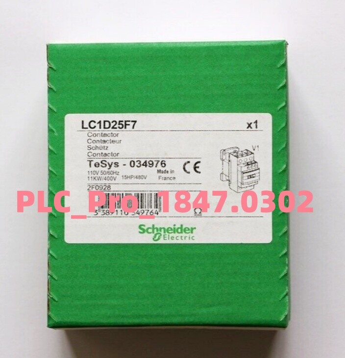 LC1D25 1PCS NEW Schneider Contactor LC1D25F7 Coil 110V AC 11KW Fast delivery