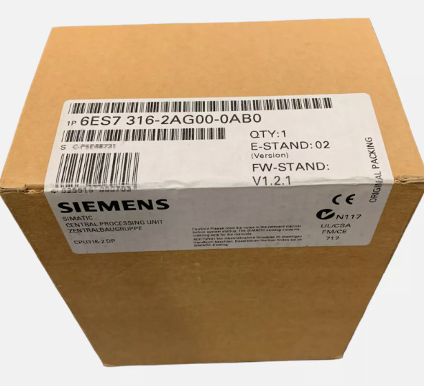 6ES7 316-2AG00-0AB0 1PCS NEW SIEMENS S7-300 CPU 316-2DP 6ES7316-2AG00-0AB0
