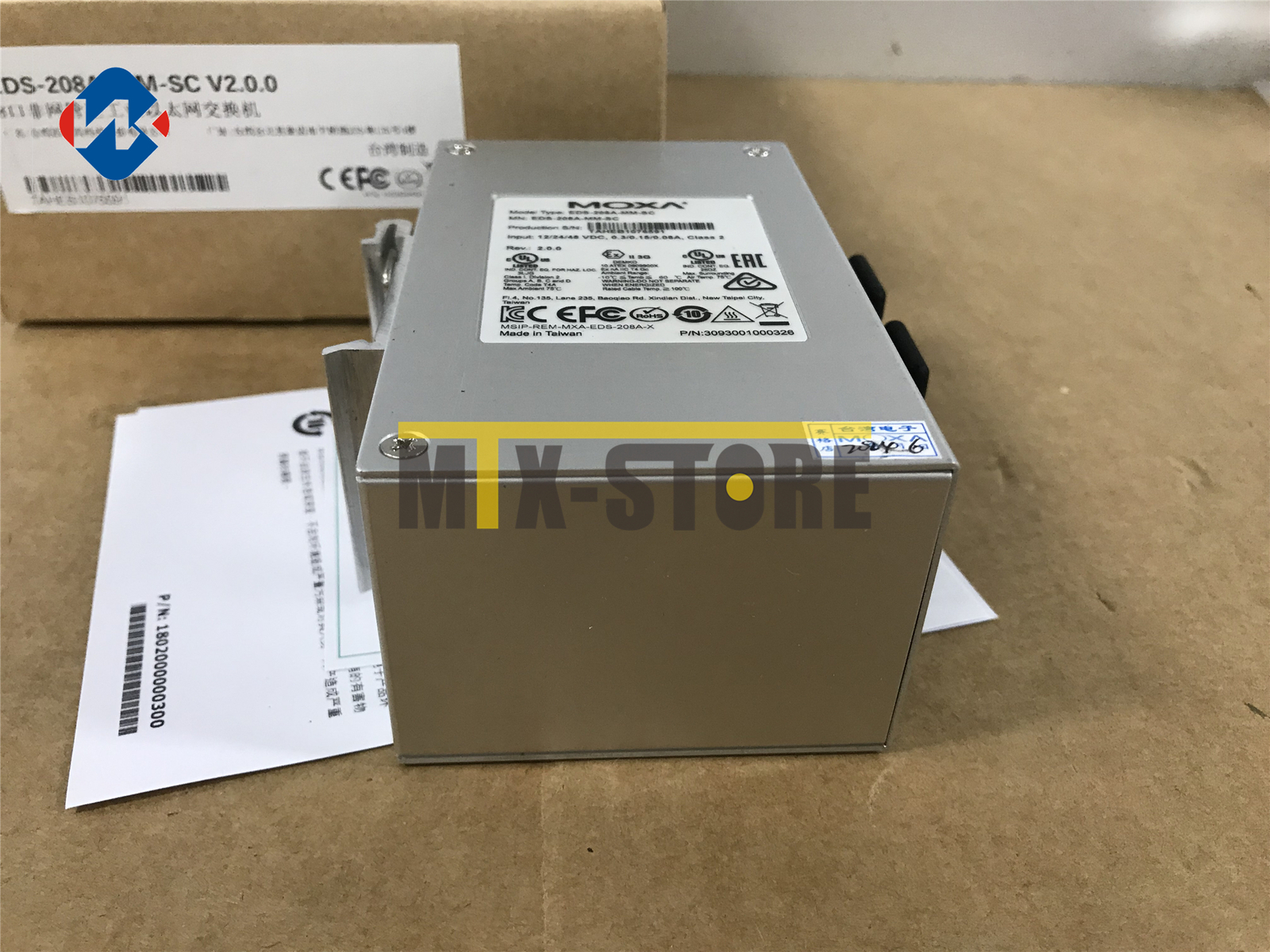 1PCS Brand new ones MOXA EDS-208A-MM-SC 2 Optical 6 Electric Ethernet Switch
