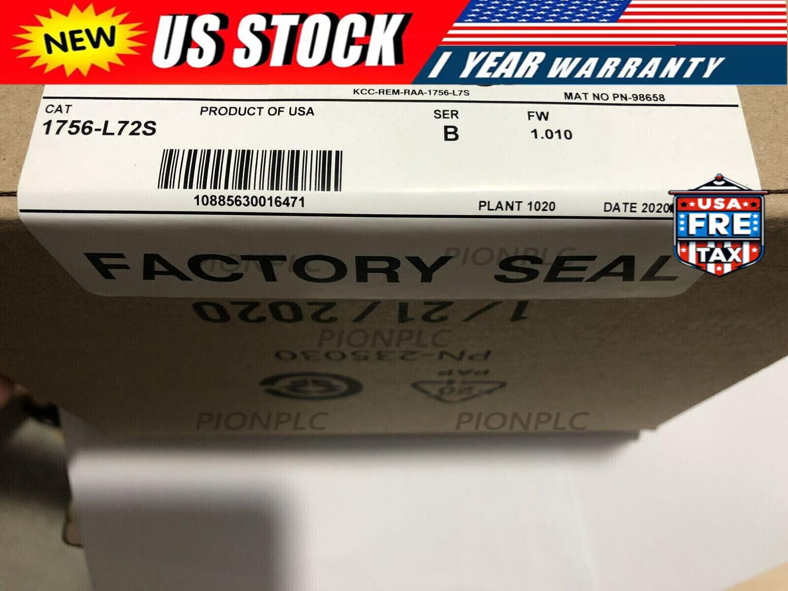 New Sealed Allen Bradley 1756-L72S SER B GuardLogix 5572S Controller 1756L72S