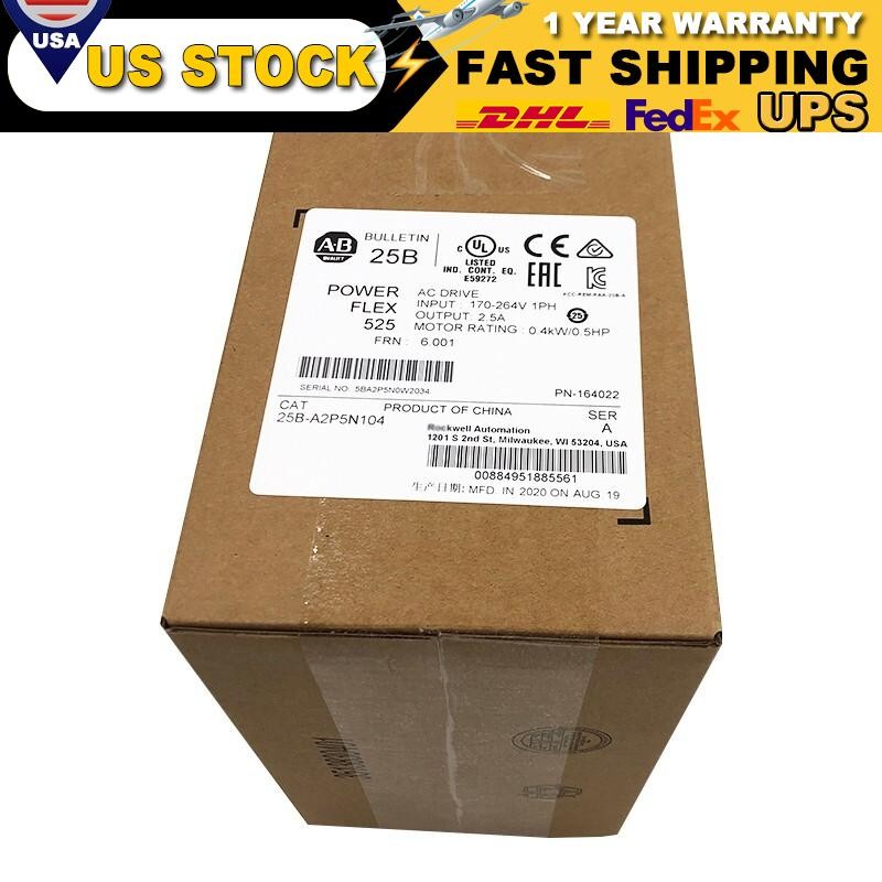 New 25B-A2P5N104 Power 525 AC Drive 0.4kW/0.5HP FREE 25BA2P5N104 US Free Tax