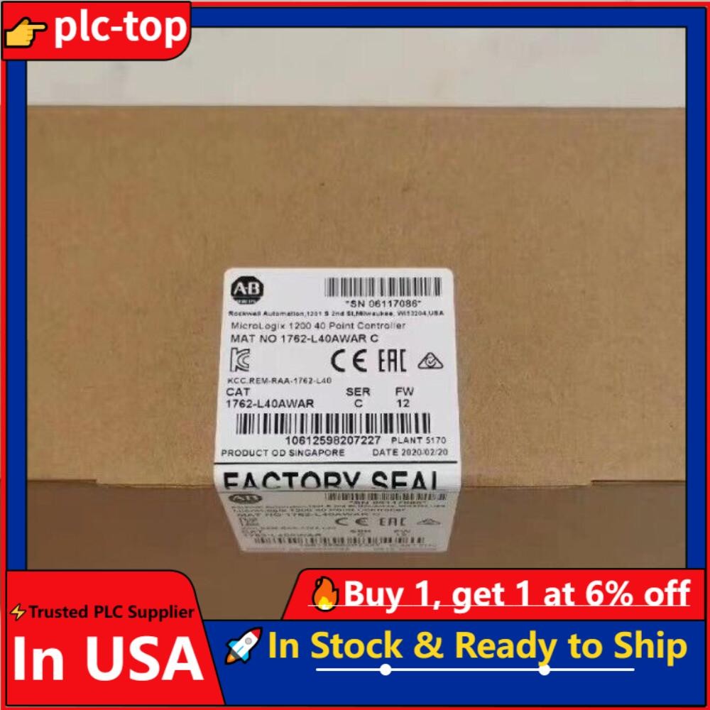 NEW IN BOX Allen Bradley 1762-L40AWAR Ser C MicroLogix 1200 Controller FREE SHIP
