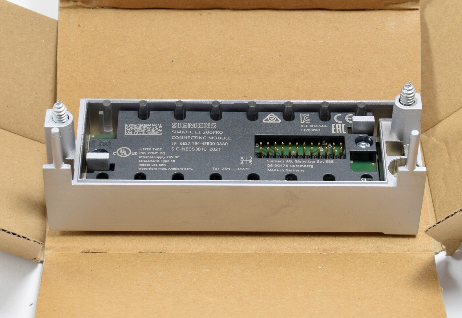 Siemens S7 ET200Pro Connection Module, 6ES7 194-4EB00-0AA0, 6ES7194-4EB00-0AA0