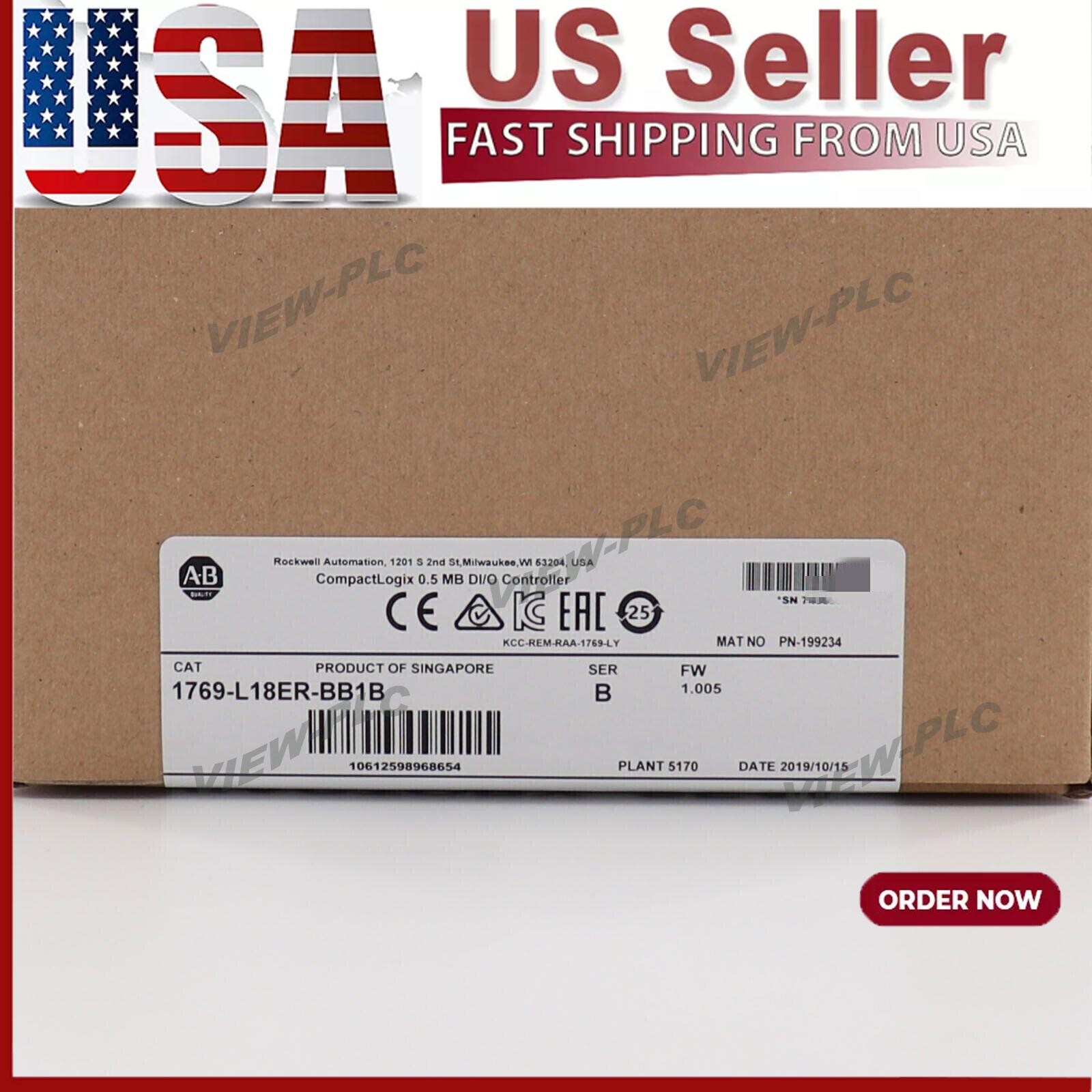 Sealed AB 1769-L18ER-BB1B SER B CompactLogix 0.5MB DI/O Controller US Free Tax