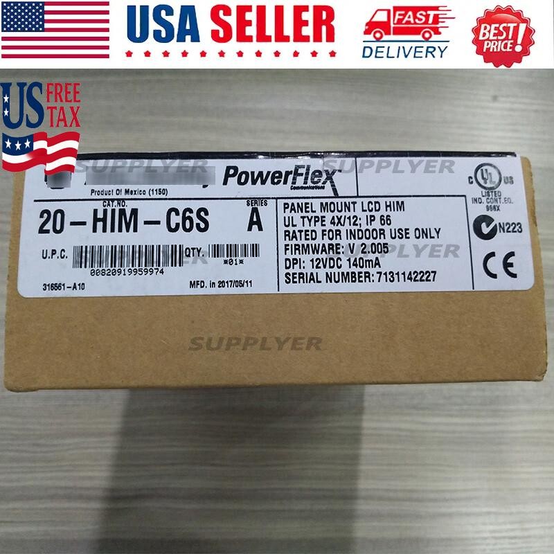 20-HIM-C6S Panel Mount LCD Motor Control 20HIMC6S New Allen-Bradley US Free Tax