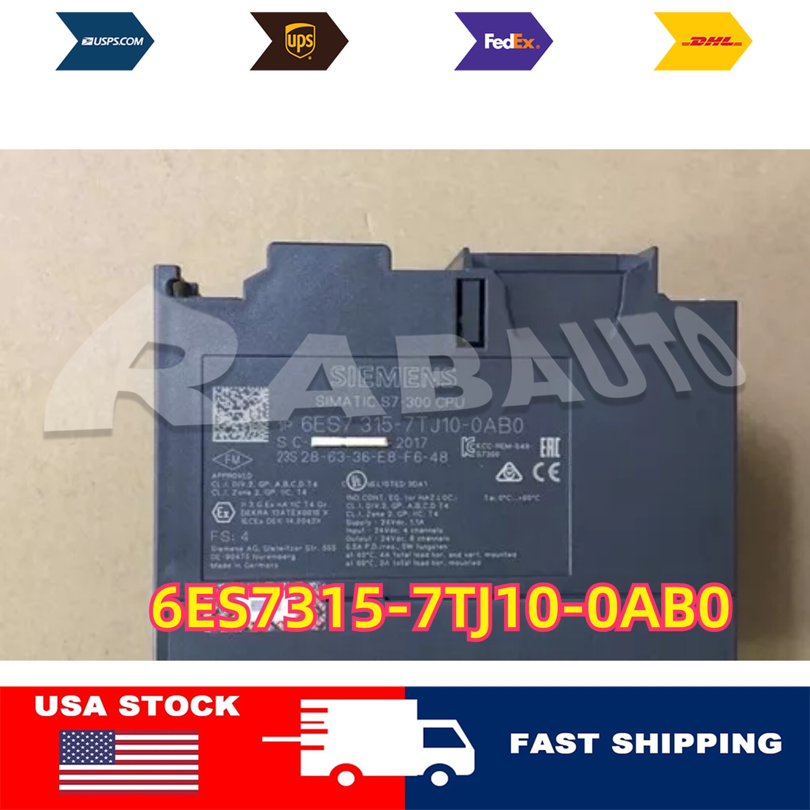 New Siemens 6ES7 315-7TJ10-0AB0 6ES7315-7TJ10-0AB0 S7-300 CPU 315T-3 PN/DP