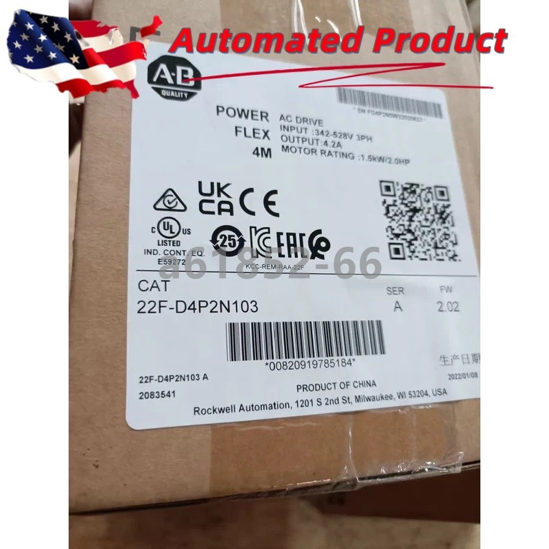 1PC Brand New Allen-Bradley 22F-D4P2N103 PowerFlex 4M- 15 kW (2 HP) AC Drive