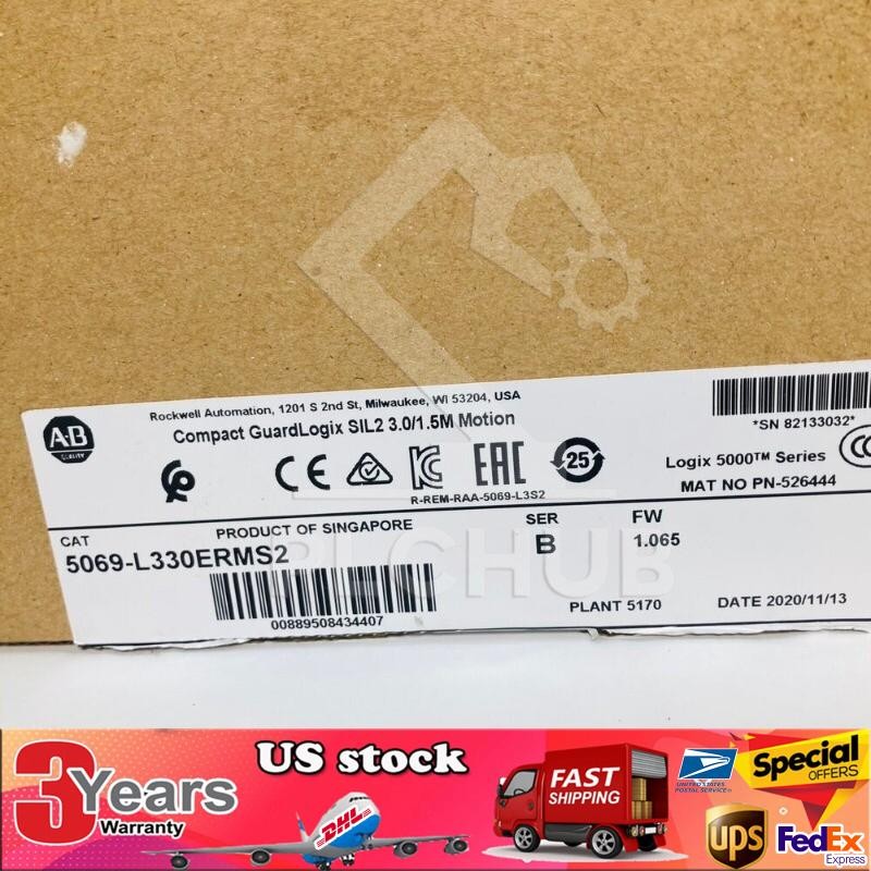 Allen-Bradley 5069-L330ERMS2 Compact GuardLogix SIL2 3.0/1.5M US Free Tax