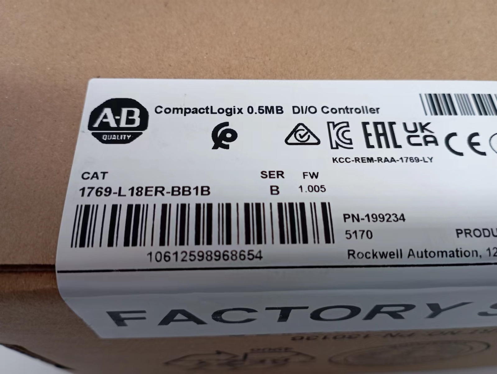 2022 New AB 1769-L18ER-BB1B CompactLogix 0.5MB DI/O Controller