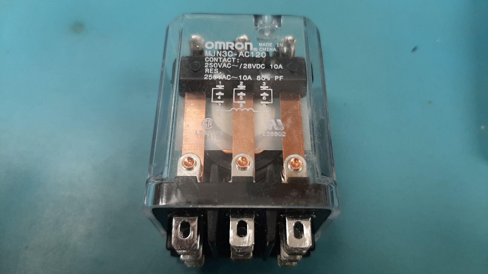 Omron MJN3C-AC120 General Purpose Relay, 120V Ac Coil Volts, Square, 11 Pin