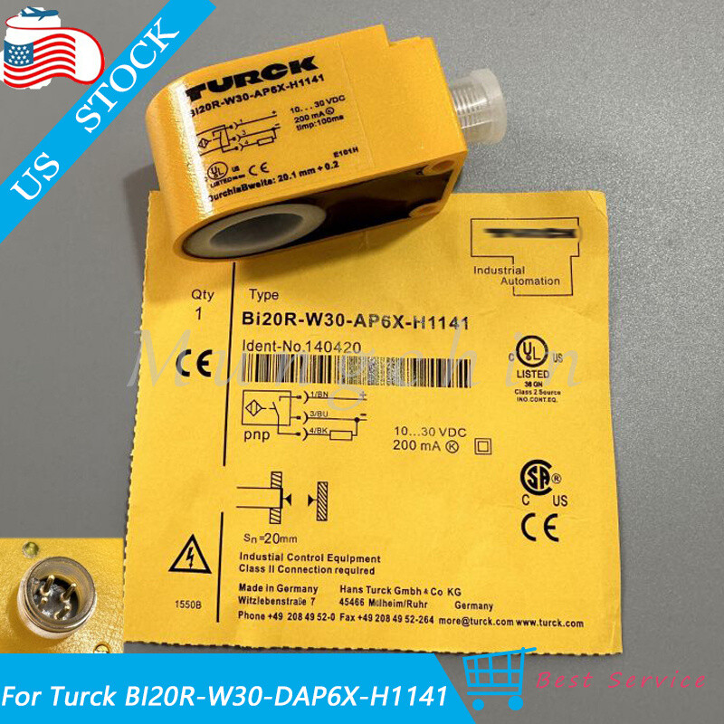 Inductive Proximity Switch Sensor For Turck BI20R-W30-DAP6X-H1141 10-30VDC PNP
