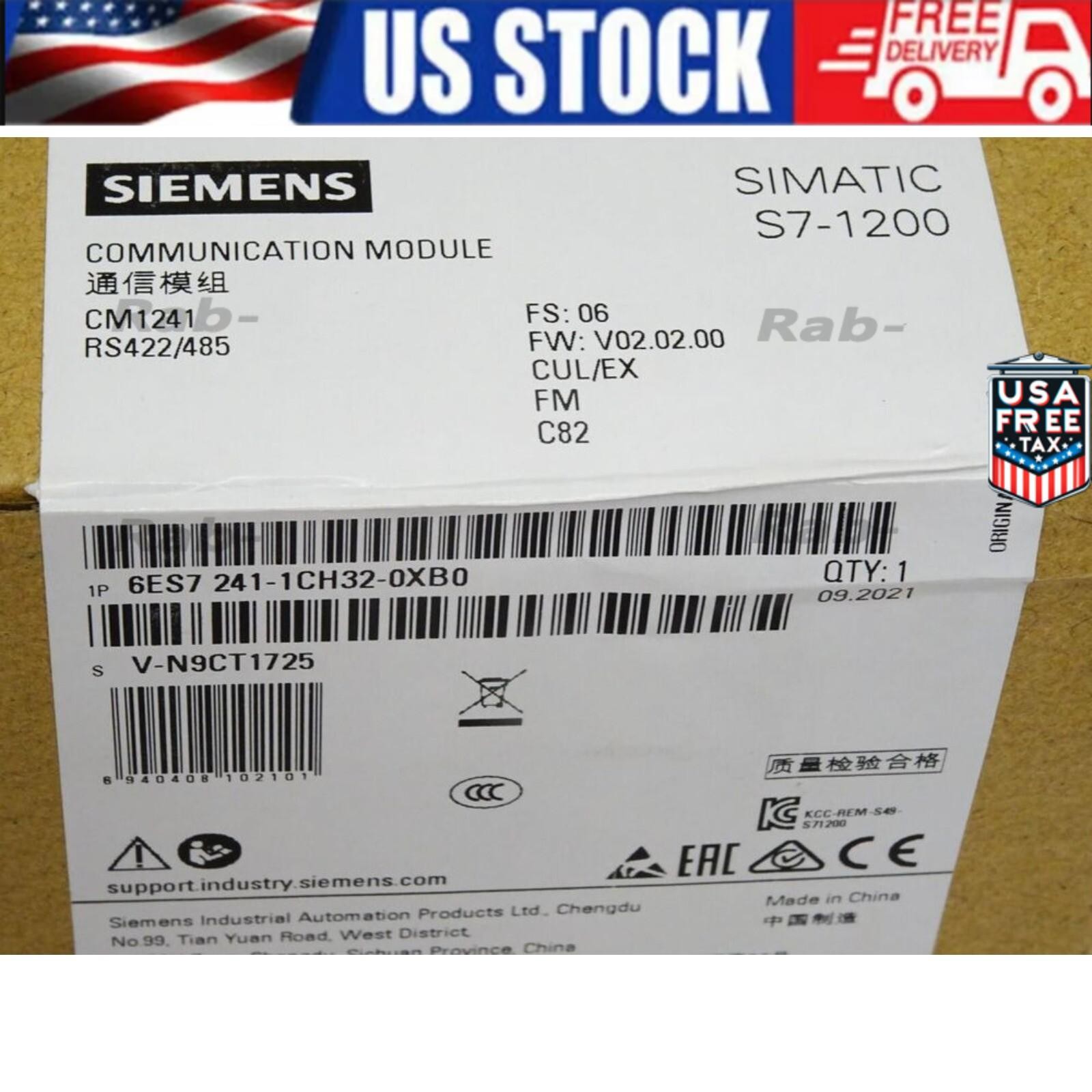 New Siemens 6ES7241-1CH32-0XB0 6ES7 241-1CH32-0XB0 SIMATIC S7-1200 CM 1241