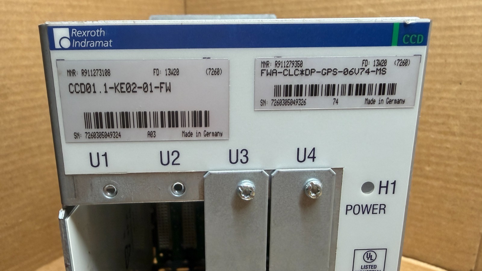 REXROTH INDRAMAT CCD01.1-KE02-01-FW MOTION CONTROLLER CHASSIS S/N: 7260305049324