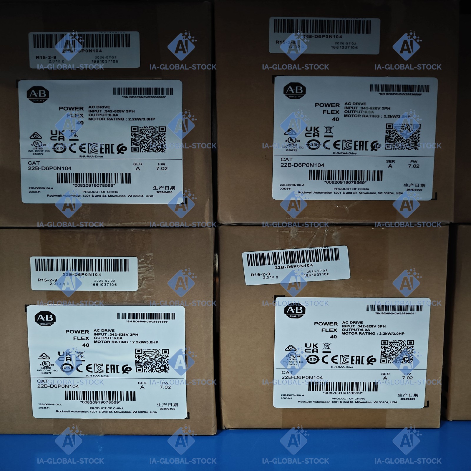 One unit Brand NEW Allen-Bradley For 22B-D6P0N104 Warranty Included