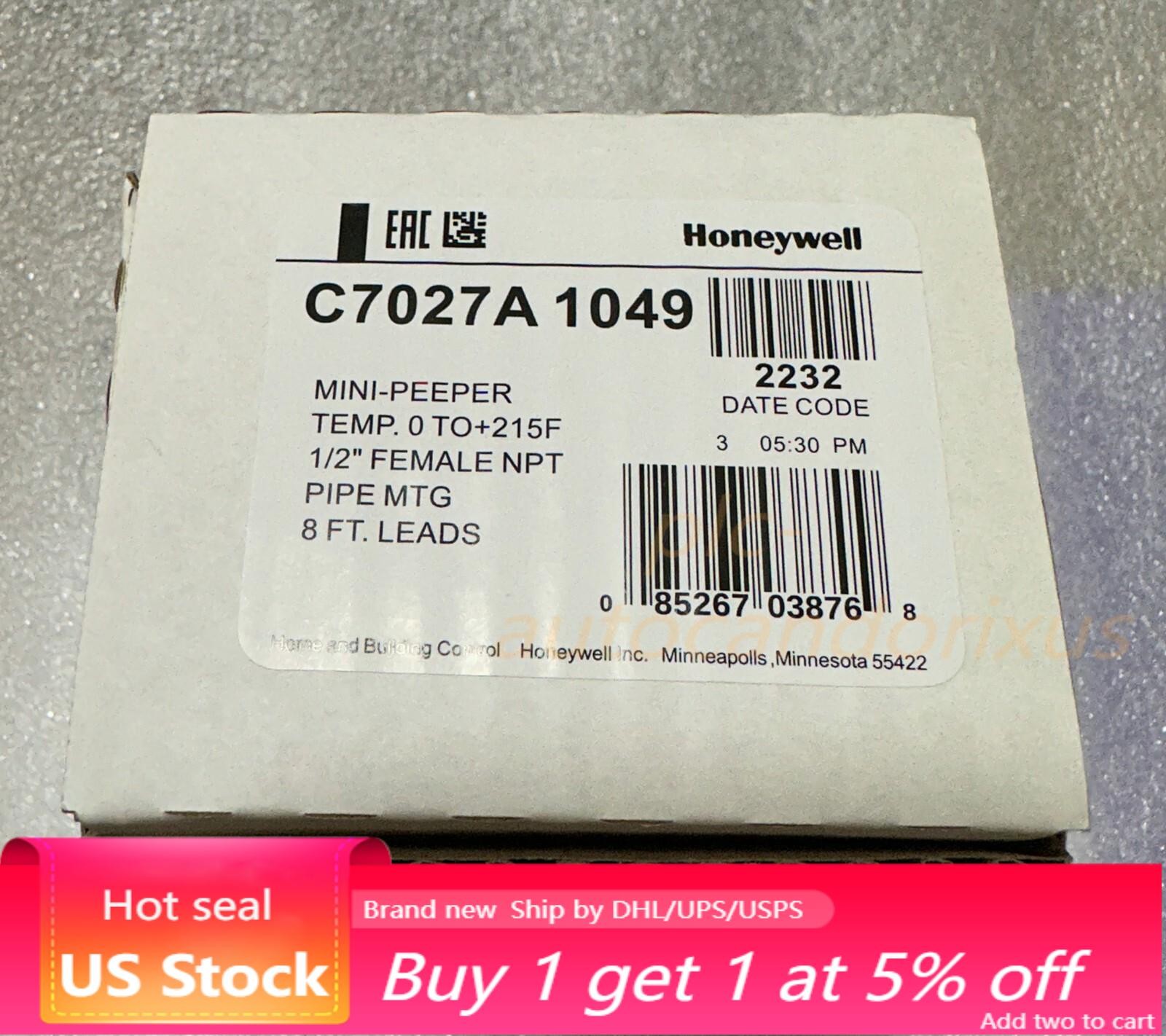 One Honeywell C7027A1049 C7027A-1049 Flame Detector Sensor Fast Ship US Free TAX