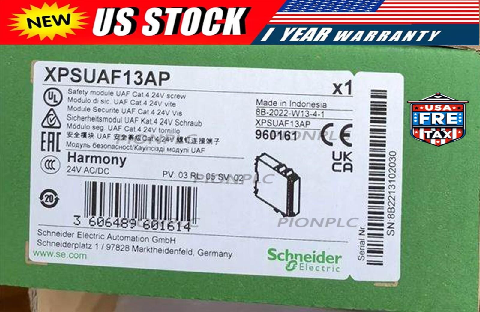 NEW Schneider Safety relay XPSUAF13AP US Free TAX