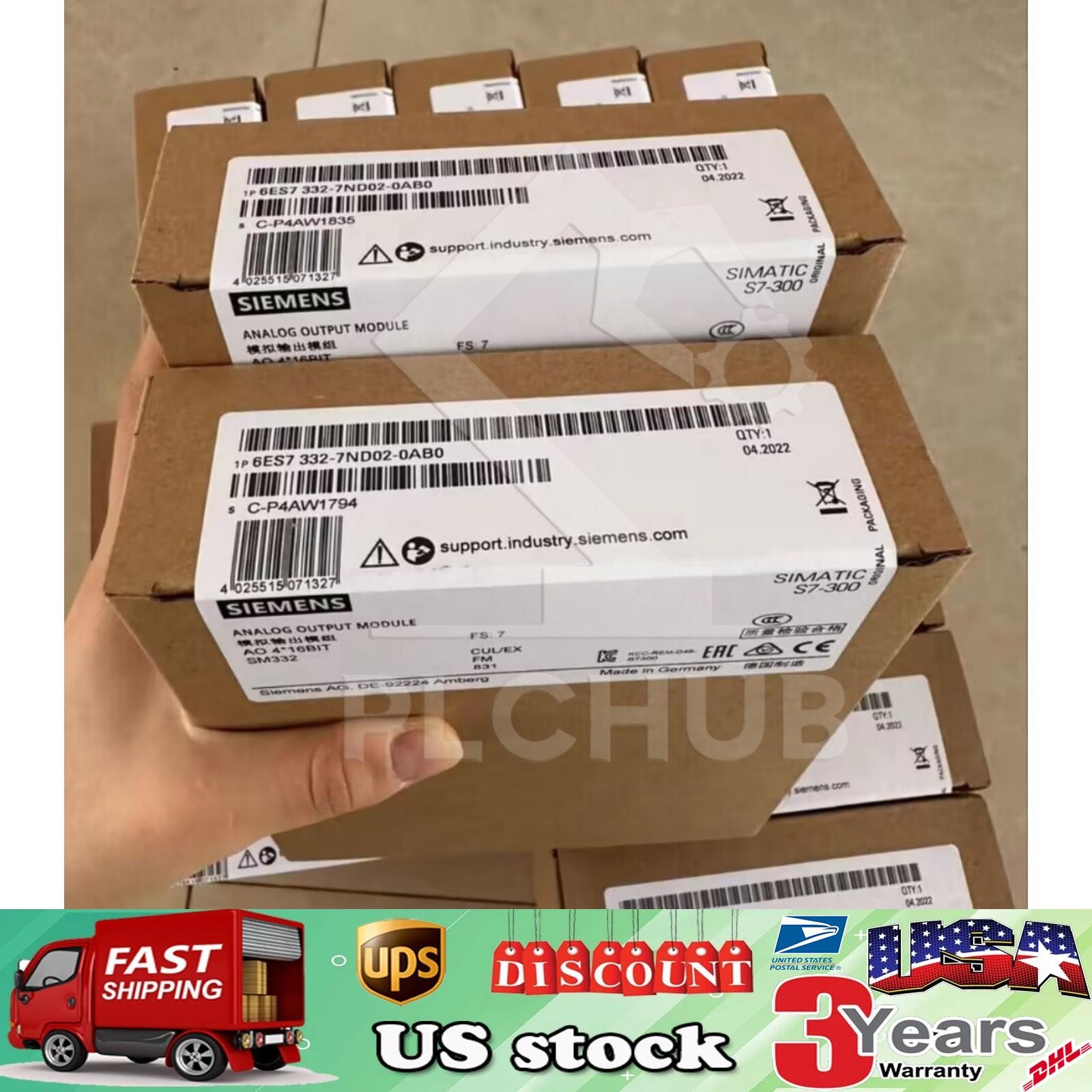 New Siemens 6ES7 332-7ND02-0AB0 S7-300 Analog Output SM 332 6ES7332-7ND02-0AB0