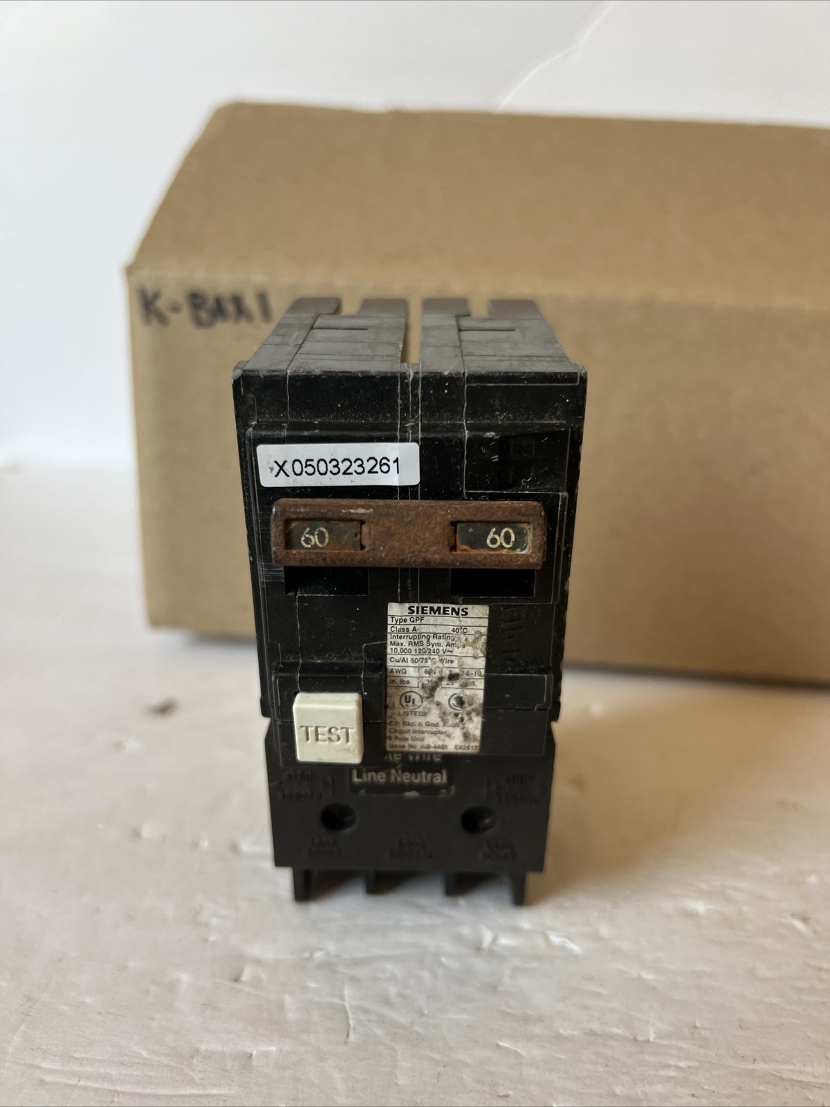 Siemens AB-4481 60A Circuit Breaker GFI