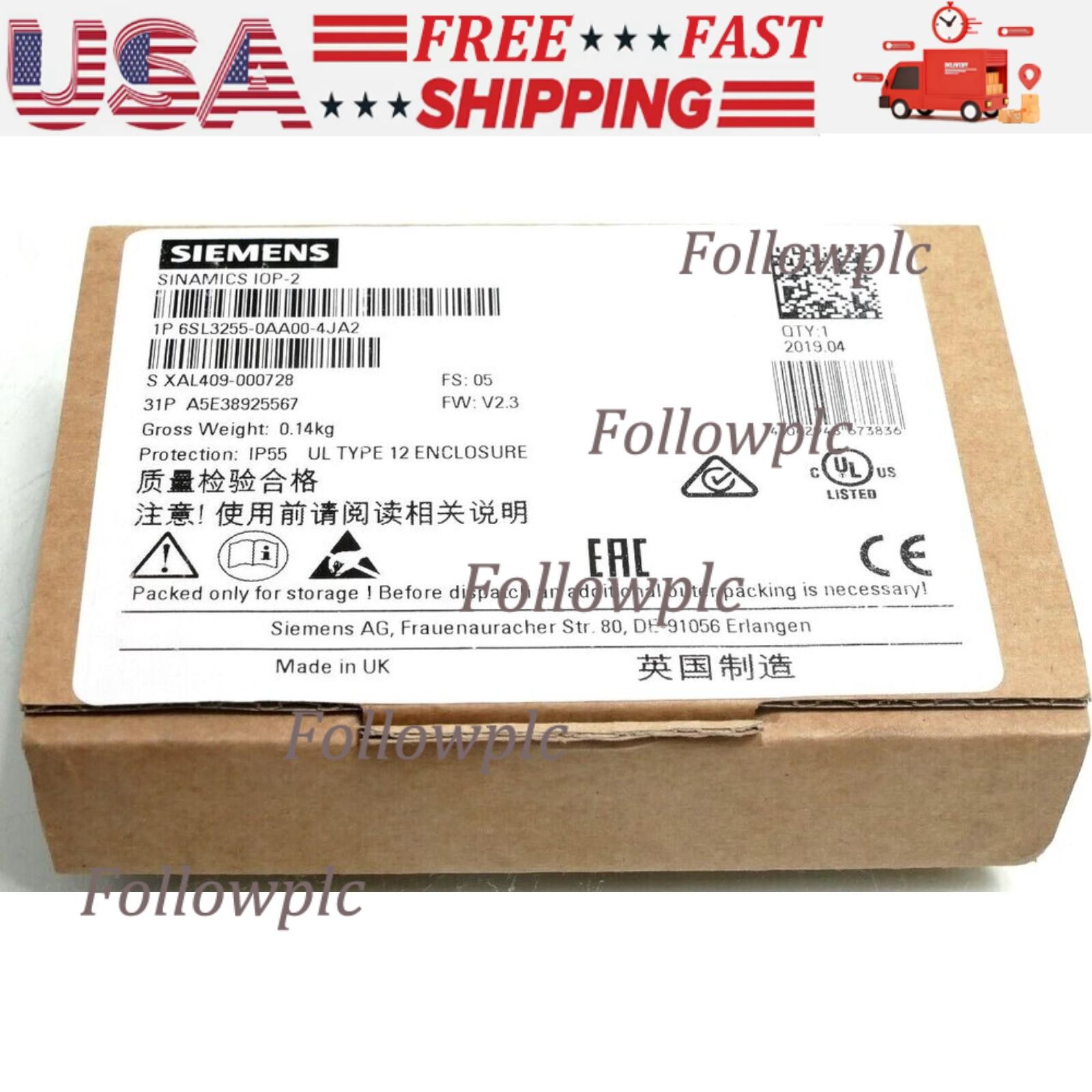 New Siemens 6SL3 255-0AA00-4JA2 6SL3255-0AA00-4JA2 G Intelligent Operator Panel