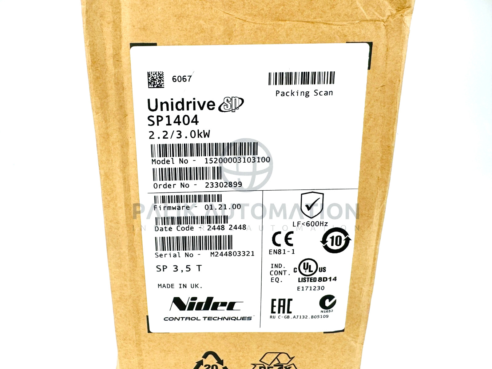 EMERSON Control Techniques SP1404 UNIDRIVE SP 2.2 /3.0 kW MADE IN UK NEW