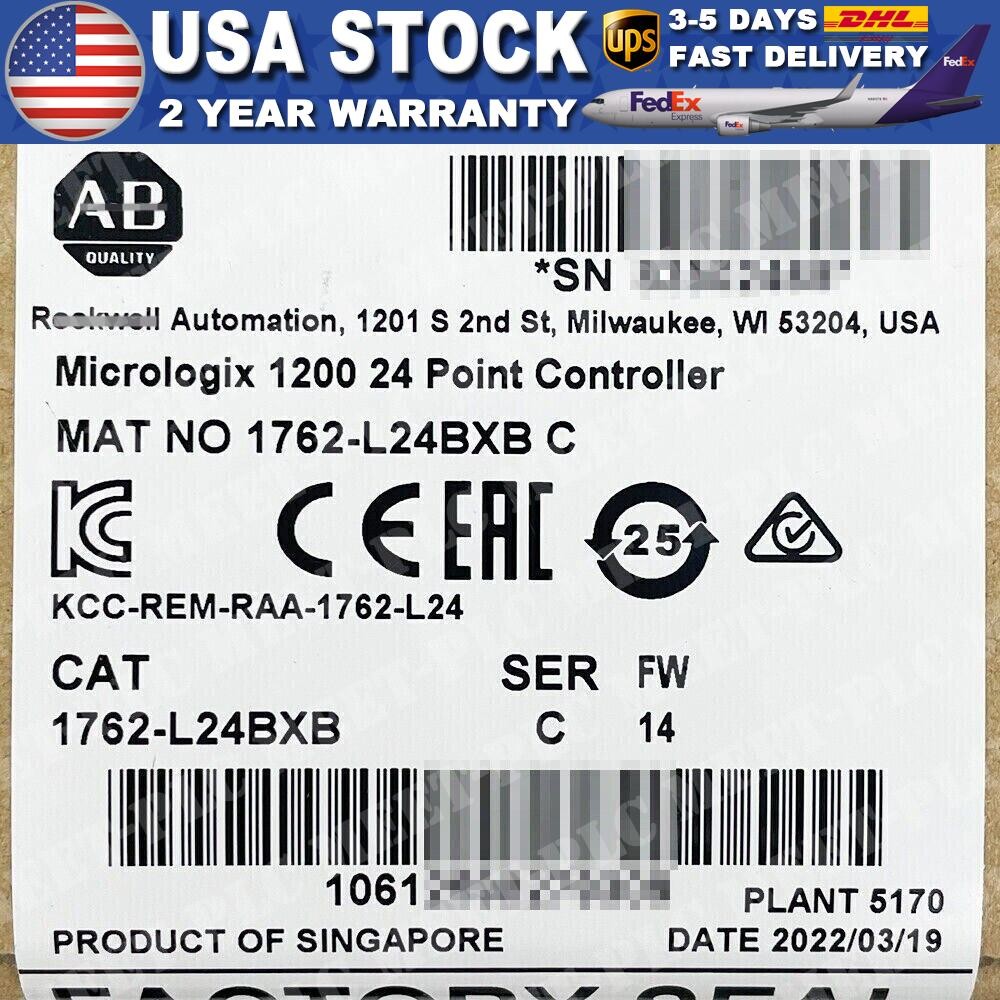 New AB 1762-L24BXB MicroLogix 1200 24 Point Controller 1762L24BXB US Free Tax