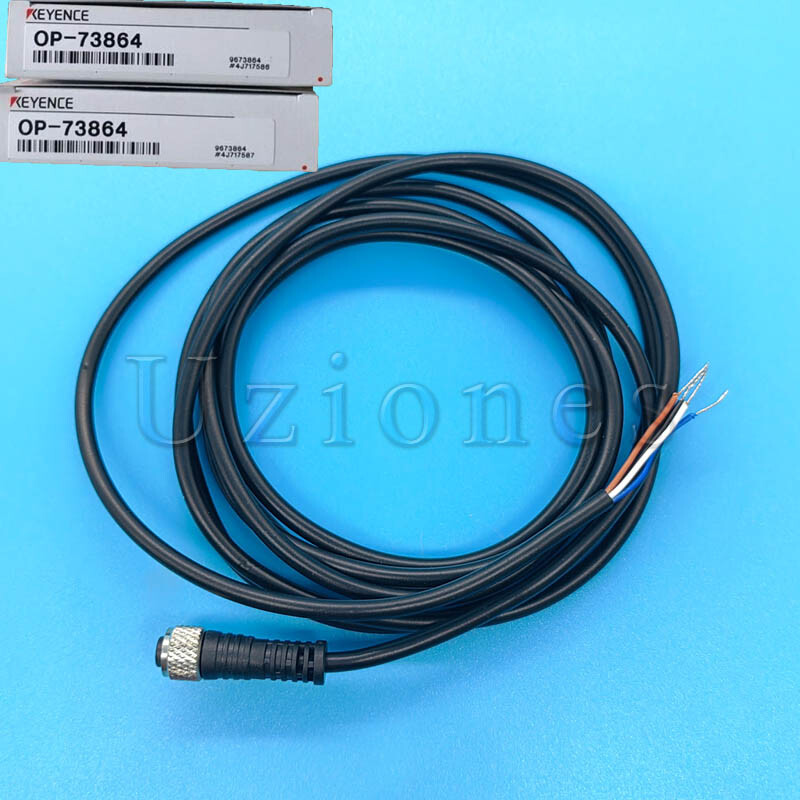 For KEYENCE OP-73864 OP73864 Fiber Optic Sensor Connector Cable 2M M8 US Stock