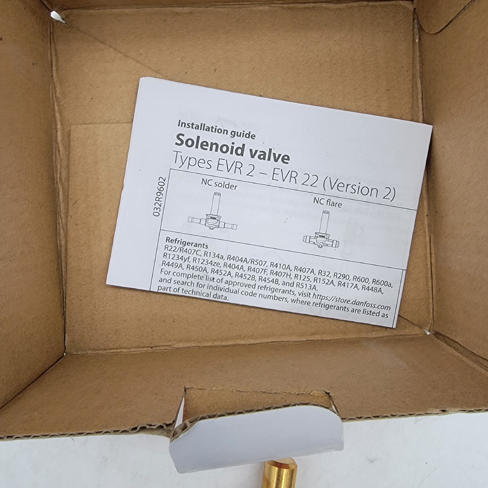 1pcs New Danfoss Solenoid Valve EVR 8 NC 032L7148 1/2 in ODF x 1/2 ODF