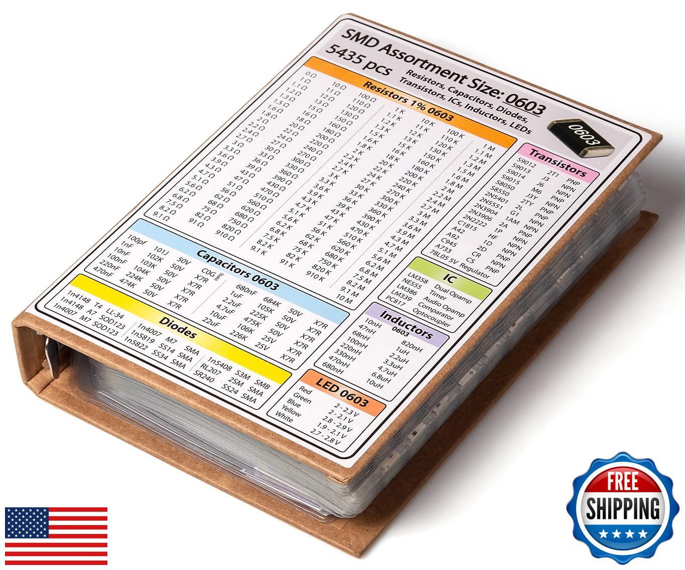 SMD 0603 Resistors, Capacitors, Transistors, Diodes Electronic Components Ass